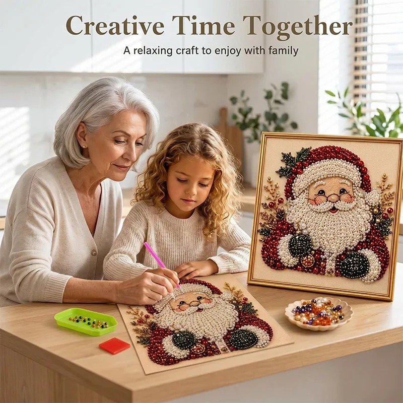 Resin Craft Kit - مجموعة فن الرسم باللؤلؤ والماس لعيد