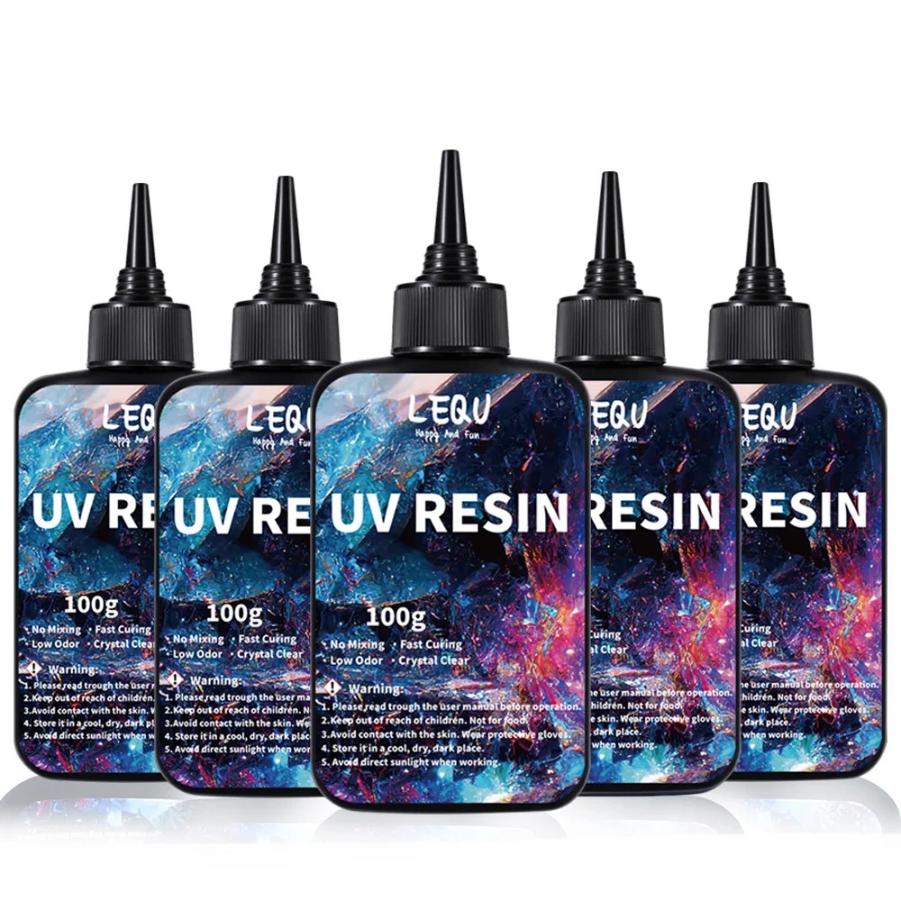 Epoxy Uv Resin Kit - 100 جرام من راتنج UV الشفاف،