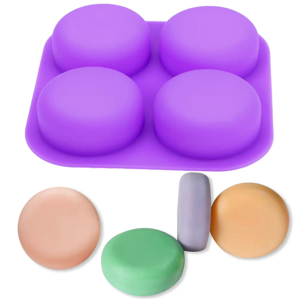 Coaster Mold Round - 1-2 قطعة من قوالب الصابون السيليكونية