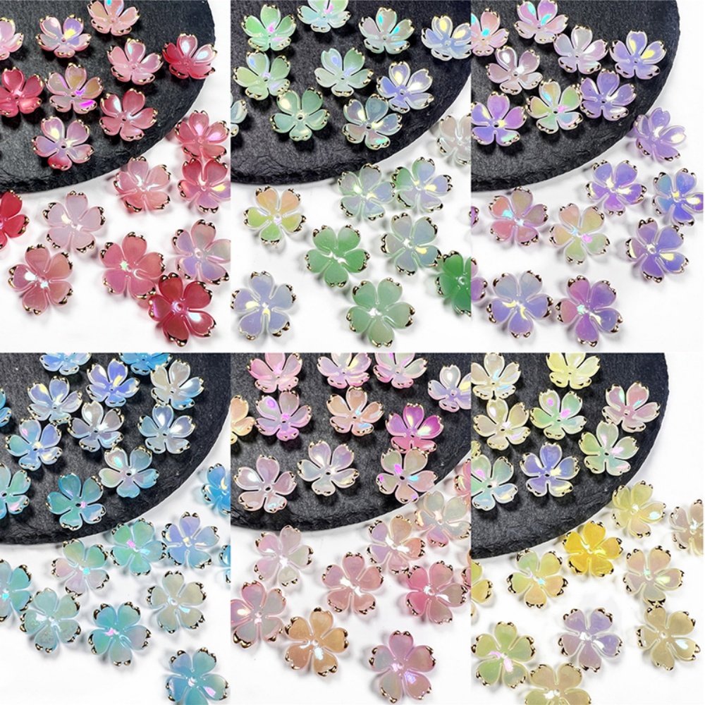 Flower Preservation Resin - ٥٠ قطعة/مجموعة، خرز أكريليك على شكل