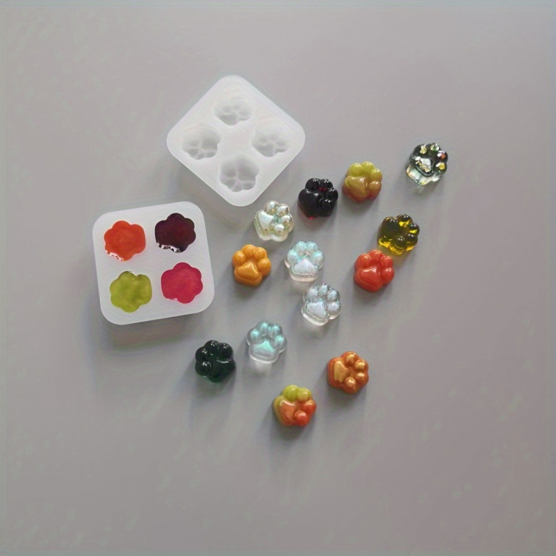 Resin Craft Ideas - مجموعة قوالب سيليكون بتصميم مخلب القط