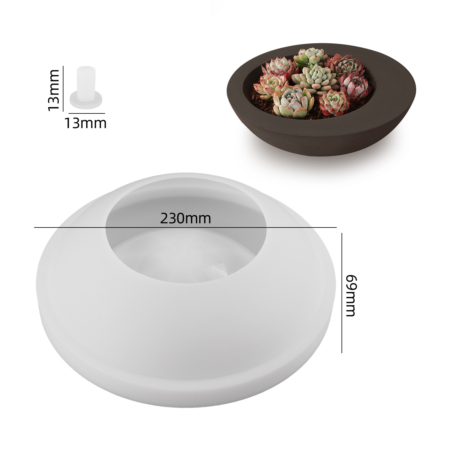 1 قطعة قالب سيليكون دائري غير  - مراجعة Coaster Mold Round وسعره
