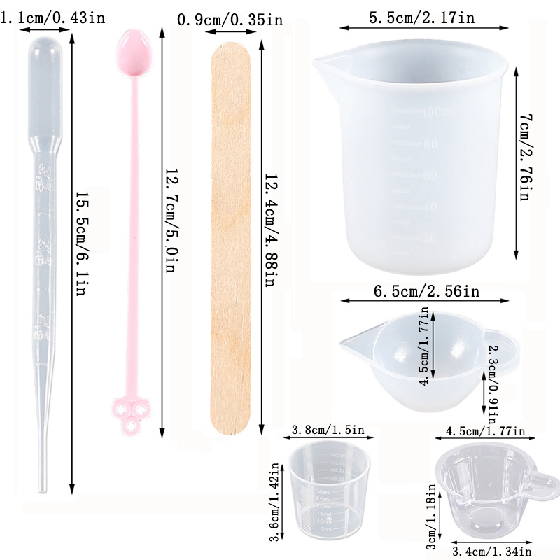 مجموعة أدوات صب الراتنج الإيبو - مراجعة Mixing Cup Silicone وسعره